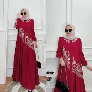 VENSA DRESS - Gamis Lebaran Terbaru 2023 Viral Remaja Dewasa Murah Mewah Bahan Crinkle Airflow Mix Bordir Jumbo Busui Dan Wudhu Friendly Dress Kondangan Korean Style Cantik Kekinian OOTD Hijab Busana Muslim Trandy Pakaian Muslim Setelan Muslimah OOTD