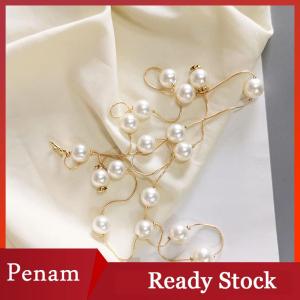 [PAM] Ngọc Trai Phụ Nữ Của Vành Đai Đơn Giản Có Thể Điều Chỉnh Kim Loại Mỏng Chuỗi Vành Đai Cho Phụ Nữ Ăn Mặc Skinny Dây Thắt Lưng Trang Trí Đồ Trang Sức