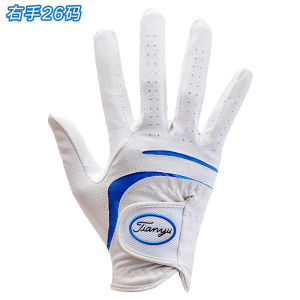 biubiubeng ถุงมือกอล์ฟผู้ชายทนทาน ระบายอากาศดี ซ้ายขวา หนังแพะยืดหยุ่น ถุงมือสำหรับกอล์ฟและขี่จักรยาน