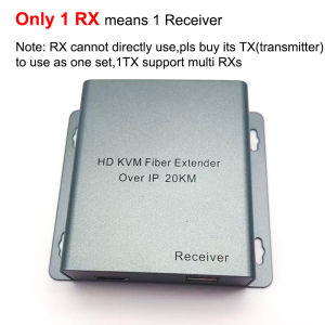 1080p HDMI KVM Extender Over IP Fiber Cable 20km Video Transmitter Receiver Can USB Keyboard Mouse