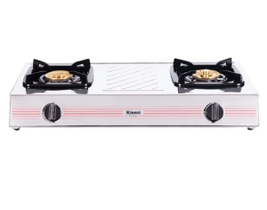 RINNAI รุ่น RT-902A หน้าเตาสแตนเลส หัวเตาทองเหลือง พร้อมอุปกรณ์ หัวปรับเซฟตี้มีปุ่มกด ครบชุด