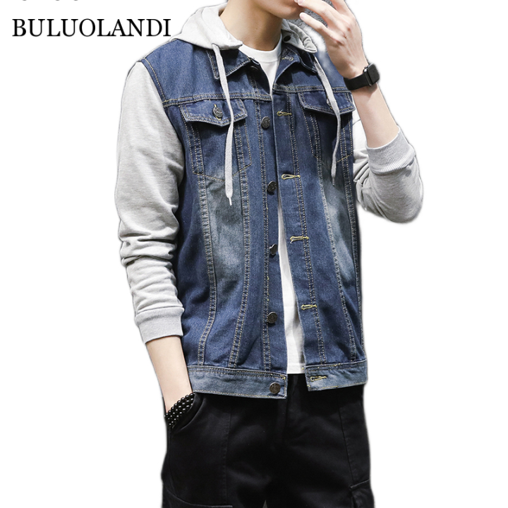 Jean jackets with hoodies hot sale