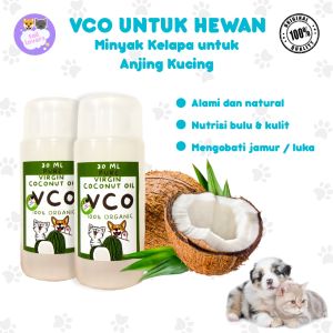 VCO Pure Virgin Coconut Oil Obat Nutrisi Bulu Kulit Anjing Kucing Luka Jamur