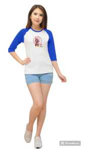 KAOS RAGLAN LEHER BULAT LENGAN 3/4 KATUN