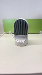 Compact PTC Earthenware Space Heater With 50° Oscillation 1200W Fast Heating For Home Office Desktop Use Safety Overheat Tip Over Safeguarding