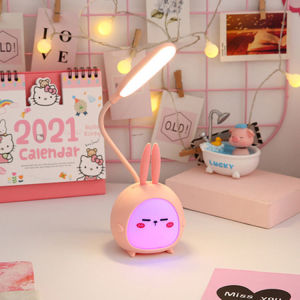 Lampu Meja LED Karakter Binatang Warna-Warni dengan Tombol Sentuh untuk Anak-Anak dan Sekolah