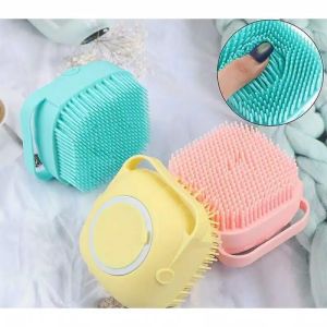 Gosok Badan Sikat Mandi Silikon Sikat Badan Gosokan Mandi Bath Shower Brush Silicone Dispenser MLH  AA21