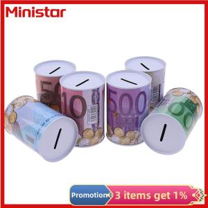Ministar Euro Dollar Money Box Safe Cylinder Piggy Bank Banks For Coins Deposit Boxes