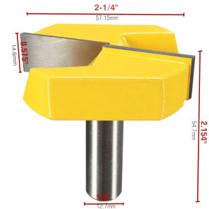 1/2 Inch Shank 2-1/4 Inch Diameter Bottom Cleaning Router Bit Woodworking Milling Cutter