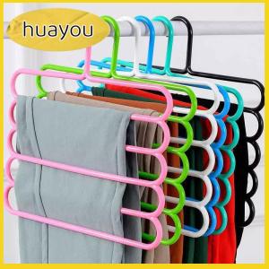 huayou Clothes Hangers Trousers Hangers Holders Closet Storage Organizers 5 Layers Pants Towel Scarfs Racks Storage Organization