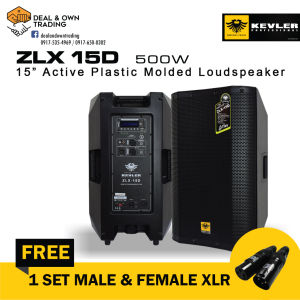 Kevler ZLX-15D 15 inch 500 watts Active Plastic Moulded Loudspeaker w/ 1set M/F XLR ( 1 PC )