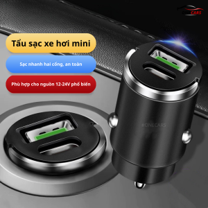 Tẩu Sạc Nhanh Ô Tô 120W ONECARS 4 Trong 1 Có LED Chiếu Sáng Tẩu Sạc Lining + TypeC
