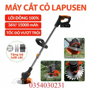 Máy Cắt Cỏ Pin LAPUSEN Công Suất 1800w Pin Khủng 15000mah Hàng Chính Hãng Bảo Hành 12 Tháng