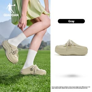 Qiaodan Burger Platform Breathable Clogs Lightweight Soft Sole Sandals Women QXL112262435R