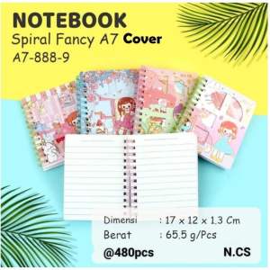 Notebook Spiral Fancy (A7) Doll-9/ Kuromi-10/Space-44