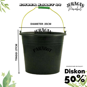 Paket Hemat Ember karet BJ 22 Jumbo/Ember Cuci+Kranjang Sabun+Tempat Sabun+Gayung+Sikat Cuci
