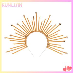 [KUNLIAN] Tốt vương miện bên Halloween trang phục nữ thần Mũ Nón phù thủy ăn mặc Phụ kiện tóc