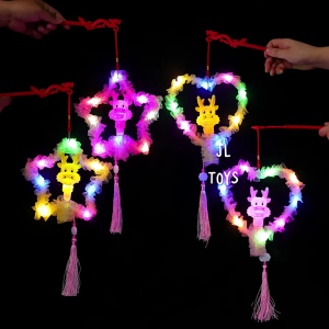 Glowing Handheld Dragon Lamp Toy Kids Glowing Up Light Cute Home Decorations Children Chinese NewYear Party Props