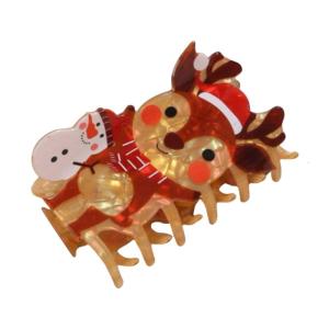 Christmas Hair Claw Hair Decoration Unique Elk Deer Hairpin Cartoon Clip Festive Hair Accessories for Women and Girls