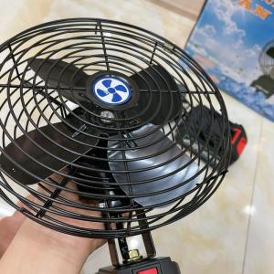 Quạt tích điện sử dụng chân pin pin 10cell dùng liên tục 6-8h thiết kế nhỏ gọn lồng thép mạ lõi đồng bền bỉ