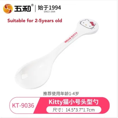 【SG Seller🇸🇬】WUHE Cartoon Kids Spoon Baby Spoon 2–7-year-old Soup Spoon Children Tableware Melamine