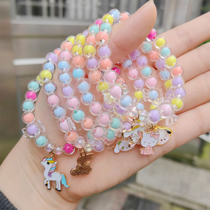 Corinna Children Bracelet Candy Colored Beaded Bracelet Cartoon Pendant  Bracelet Lazada PH
