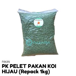 PK PAKAN KOI 2mm Pelet Hijau/Makanan Ikan Hias Repack 1kg