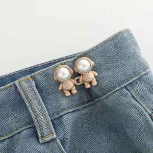 Astronaut Jean Pant Waist Tightener Jean Buttons Pins for Loose Jeans No Sewing Required Detachable Button Adjuster Pants Tightener for Waist