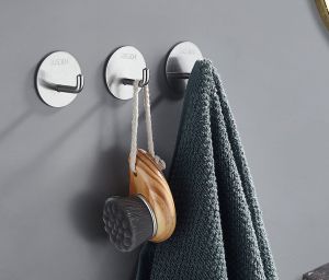 Móc Dán Tường Inox 304 Siêu Dính Móc Treo Đồ Nặng Chống Nước Không Gỉ Dán Tường Tặng Kèm Keo Dán