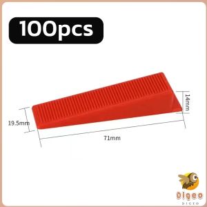 Digeo 100Pcs Insert Wedge Tile Leveler Systemy Transparent Clips For Stone Installation Use