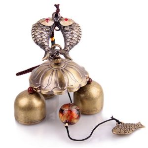 Lonceng Angin Bahan Tembaga Genta Angin Fungling Wind chime Genta Angin Merak Naga Pixiu Ikan Kapal