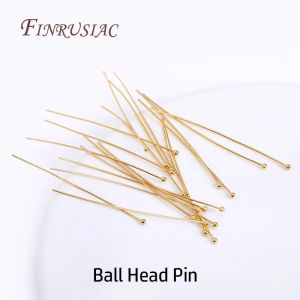 Supplies For Jewelry Wholesale 50pcs/lot 18K Gold Plated Eye Pin/Ball Head Pin/Flat Head Pin For DIY Jewelry Making