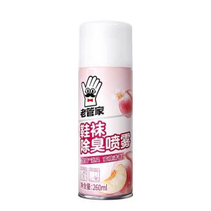 laoguanjia peach flavor Foot and sock deodorizing spray - kills bacteria and eliminates odors - deodorant 鞋袜除臭剂260ML