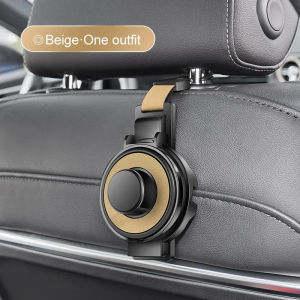 KEBETEME 2PCS Car Multifunctional Water Cup Holder Car Seat Headrest Hook Auto Back Seat Organizer Hanger Handbag Car Interior Accessories