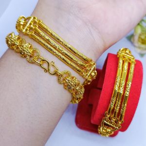 Gelang Rantai Terbaru Tangan Bangle Perhiasan Lapis Emas 24k Gold Fashion Anti Karat Tidak Mudah Luntur Hadiah Ulang Tahun Xuping