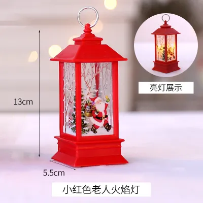 Christmas Lighted Lantern Retro Santa Claus Led Night Light Table Ornaments Christmas Decorations