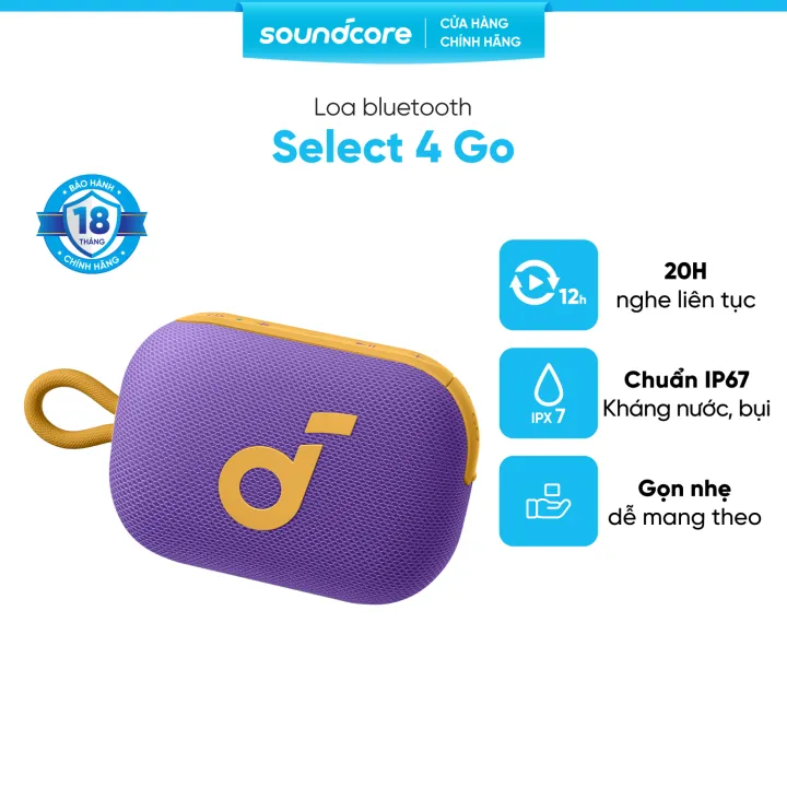 Loa bluetooth soundcore Select 4 Go | Pin 20 giờ | Kháng bụi, nước IP67 | BigBuy360 - bigbuy360.vn Loa bluetooth soundcore Select 4 Go | Pin 20 giờ | Kháng bụi, nước IP67 | BigBuy360 - bigbuy360.vn