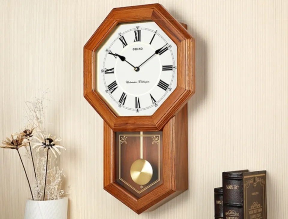 100% ORIGINAL SEIKO Dual Chime Pendulum Wall Clock QXH110 (QXH110B) [Jam  Dinding Kayu Berbunyi]