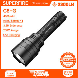 SUPERFIRE C8-G 36W High power Flashlight 2200LM super bright outdoor searchlight