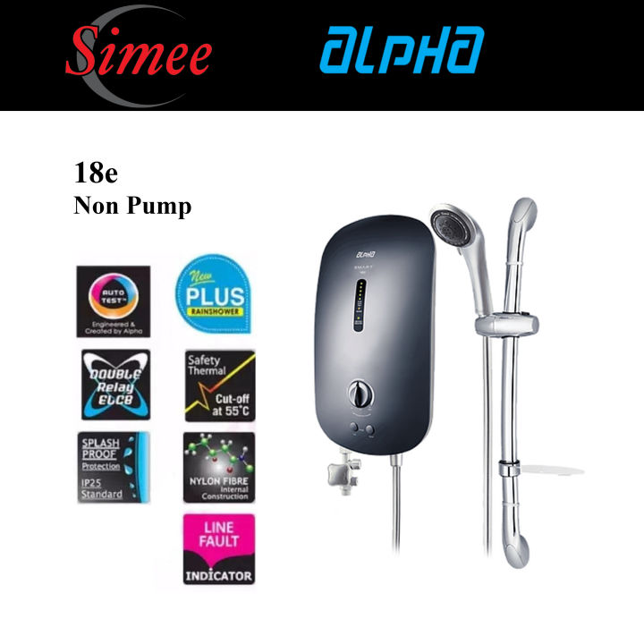 Alpha Smart Dc Pump Pemanas Air Bilik Mandi Alpha Water Heater
