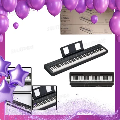 Yamaha P45-B Digital Piano - Light and Portable Piano for Hobbyists and Beginners in Black