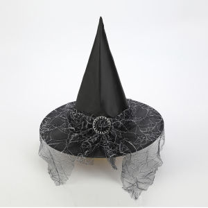Halloween Witch Hat Black Oxford Cloth Witch Hat Evening Party Holiday Wizard Hat Halloween Witch Hat