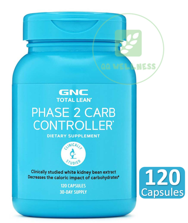 GNC Total Lean Phase 2 Carb Controller 120 Capsules Exp 2025 White