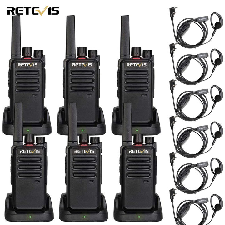 Retevis RT668 Two Way Radio with Headset, PMR446 License Free 16 ...