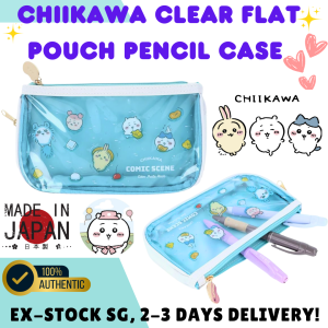 [Direct from Japan] Stock SG 100% Original Bandai Chiikawa Clear Flat Kids Pouch Pencil Case Blue