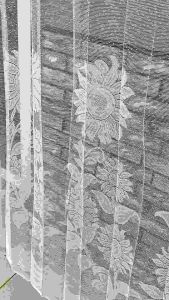 Vitrase Gorden Vitrase Gorden Polos Dalaman Gorden Motif Bunga Matahari putih