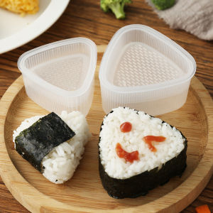 4PCS/Set DIY Sushi Mold Onigiri Rice Ball Food Press Transparent Triangular Sushi Maker Mold Sushi Kit Kitchen Bento Accessorie