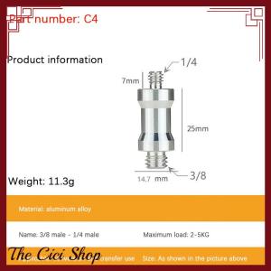 [The Cici Shop] Conversion Screw 1 4 to 3 8 Screw Flash Stand Tripod Screw Convert Adapter Camera Mount Photography Accessories for SLR Camera Tripod