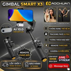 Gimbal SMART X3 PRO phiên bản 2026 Gymbal chống rung điện thoại quay phim chụp ảnh theo dõi vật thể
