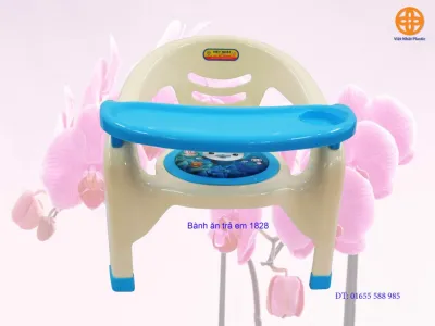 Ghế Ăn Dặm Cho Bé Nhựa Việt Nhật Nhiều Màu Cho Bé có còi vui nhộn gia dụng thông minh 2